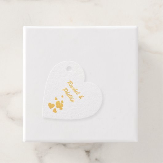 Étiquette-cadeau Cœurs charmants (Avec boite)