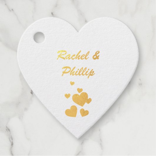 Étiquette-cadeau Cœurs charmants (Devant)