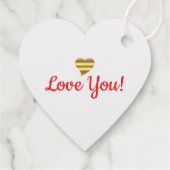 Étiquette-cadeau Coeurs d'or (Dos)