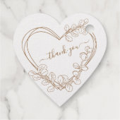 Étiquette-cadeau Coeurs eucalyptus couronne feuille de texte person (Dos)