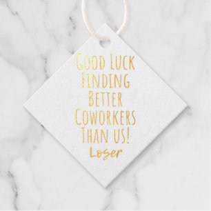 Étiquette-cadeau collègue, collègue, adieu, bonne chance T-Shirt K