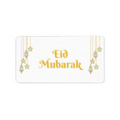 Étiquette cadeau coloré de l'Aïd Moubarak (Devant)