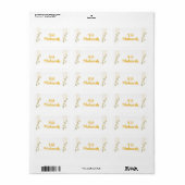 Étiquette cadeau coloré de l'Aïd Moubarak (Feuille entière)
