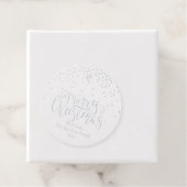 Étiquette-cadeau Confetti Typographie Joyeux Noël (Avec boite)