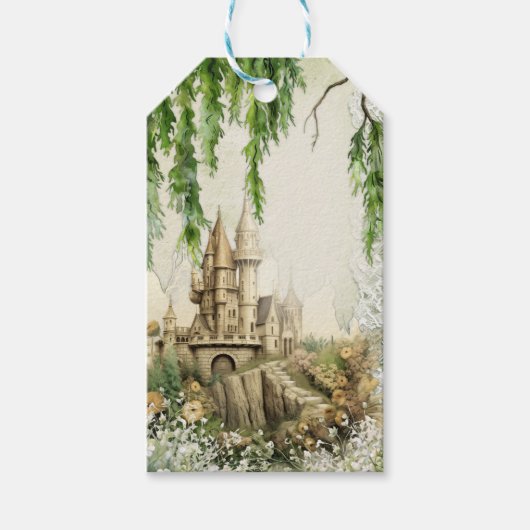 Étiquette Cadeau Conte de Fée Château Enchanté – M (Devant)