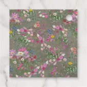 Étiquette-cadeau Cosmos Wilderness Fleurs Fleurs Sauvages serviette (Dos)