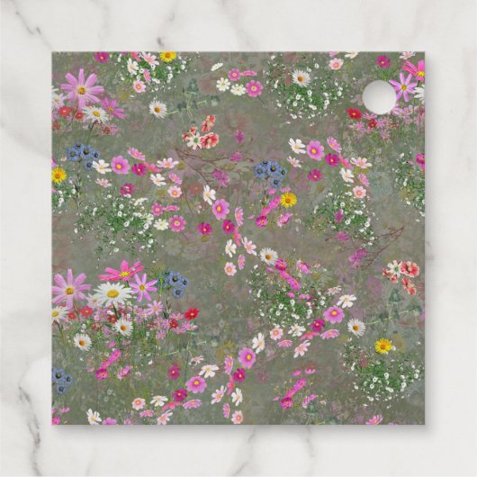 Étiquette-cadeau Cosmos Wilderness Fleurs Fleurs Sauvages serviette (Dos)