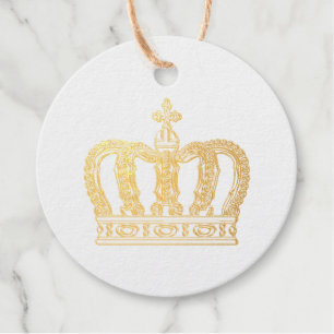 Étiquette-cadeau Couronne d'or - luxe royal 2