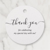 Étiquette-cadeau Couronne Élégante Papillon Quinceanera Or (Dos)