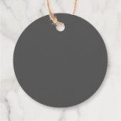 Étiquette-cadeau Create Your Own dark gray Custom Design (Dos)