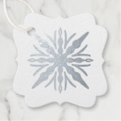 Étiquette-cadeau Créez votre propre flocon d'huile d'argent (Devant)