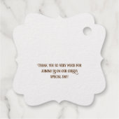 Étiquette-cadeau Croix de Palme Communion personnalisée, Baptême (Dos)