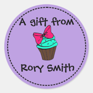 Étiquette cadeau Cupcake