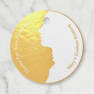 Étiquette-cadeau Custom Business merci Yin Yang visages