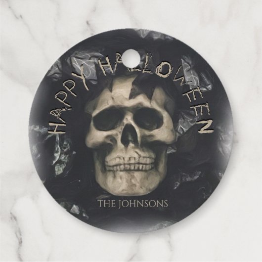 Étiquette-cadeau Custom skull (Dos)