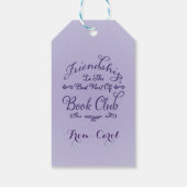 Étiquette cadeau d'amitié du club de livres (Dos)