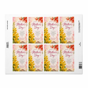 ÉTIQUETTE CADEAU D'AMOUR POUR LA FÊTE DES MÈRES