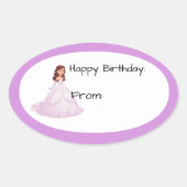 Étiquette cadeau d'anniversaire de fille Lavender (Devant)