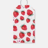 Étiquette cadeau d'anniversaire de fraise Merci Fa (Dos)