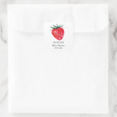 Étiquette cadeau d'anniversaire de fraise Merci Fa (Sac)