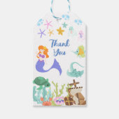 Étiquette cadeau d'anniversaire de la sirène (Devant)