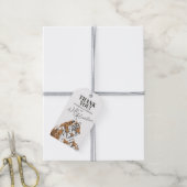 étiquette cadeau d'anniversaire de tigre jungle (Avec de la ficelle)