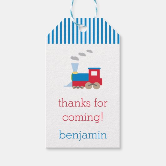 Étiquette cadeau d'anniversaire du train (Devant)