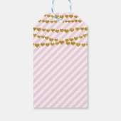 Étiquette cadeau d'anniversaire en forme de cœurs  (Dos)