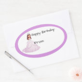 Étiquette cadeau d'anniversaire Lavender Princess (Enveloppe)