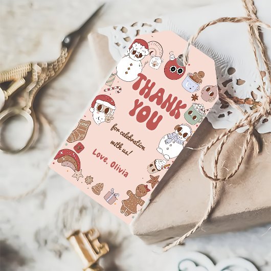 Étiquette cadeau d'anniversaire Super de Noël Père