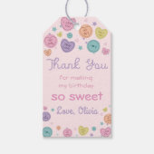 Étiquette cadeau d'anniversaire Sweetheart Candy V (Devant)