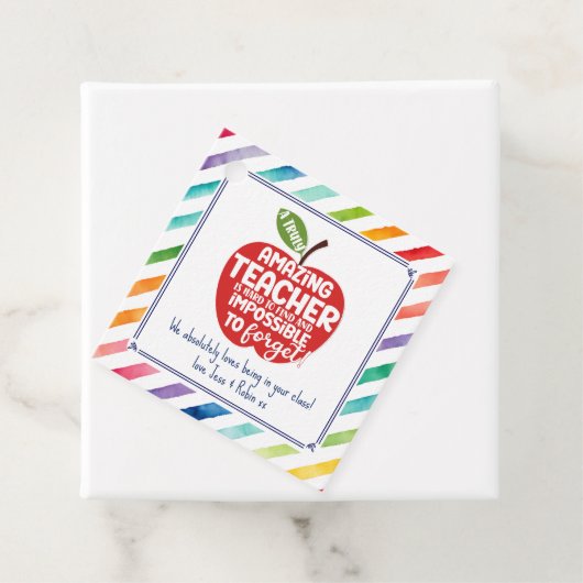 Étiquette cadeau d'appréciation de l'enseignant Ex (En situation)