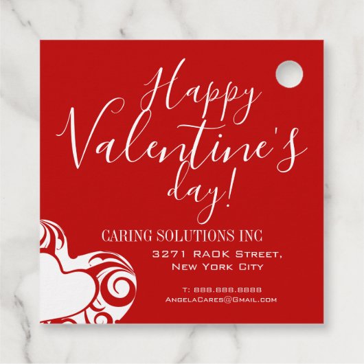 Étiquette cadeau d'appréciation du client de la jo (Dos)