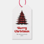 Étiquette cadeau d'arbre de buffle moderne design (Devant)