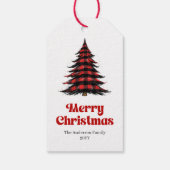 Étiquette cadeau d'arbre de buffle moderne design (Dos)