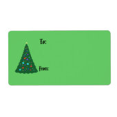 Étiquette cadeau d'arbre de Noël (Devant)