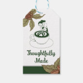 Étiquette cadeau d'art de latte de café pensé (Devant)