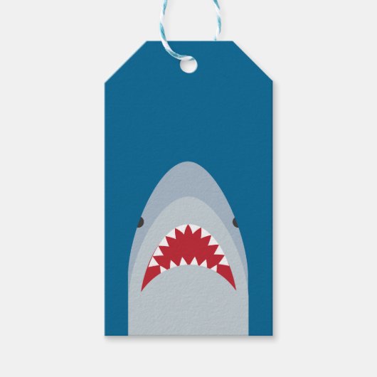 Étiquette cadeau d'attaque de requin (Devant)
