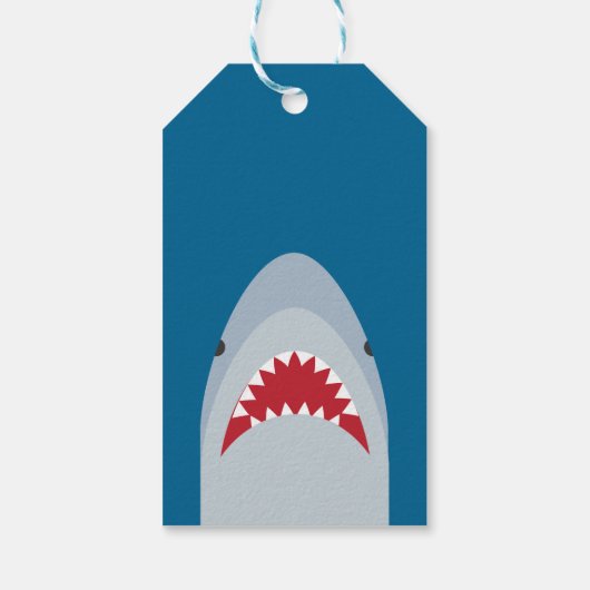 Étiquette cadeau d'attaque de requin (Dos)