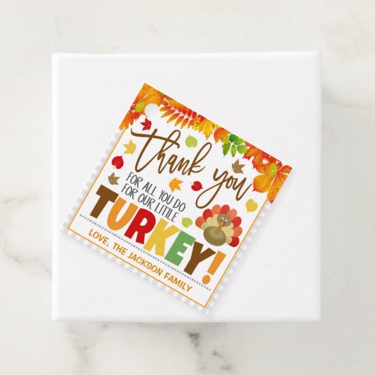 Étiquette cadeau d'automne (En situation)