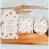 Étiquette cadeau de Baby shower cerise rose Bow