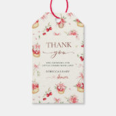 Étiquette cadeau de Baby shower cerise rose Bow (Devant)