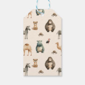 Étiquette cadeau de Baby shower de Lion Aquarelle (Dos)