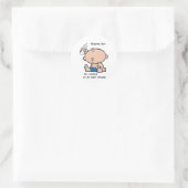 Étiquette cadeau de Baby shower Merci (Sac)