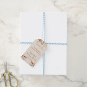 Étiquette cadeau de Baby shower rustique Citrouill (Avec de laficelle)