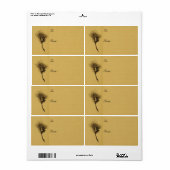 étiquette cadeau de branche de pin (Feuille entière)