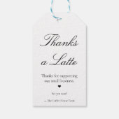 Étiquette cadeau de café Merci beaucoup (Dos)