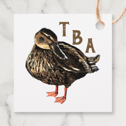 Étiquette cadeau de canard (Dos)