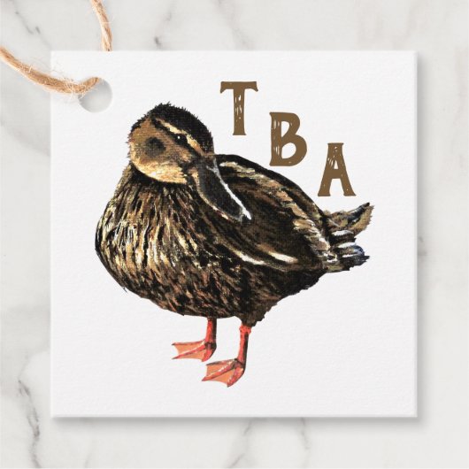 Étiquette cadeau de canard (Devant)