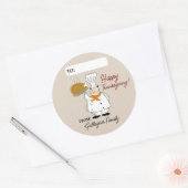 Étiquette cadeau de chef de Thanksgiving pour la d (Enveloppe)
